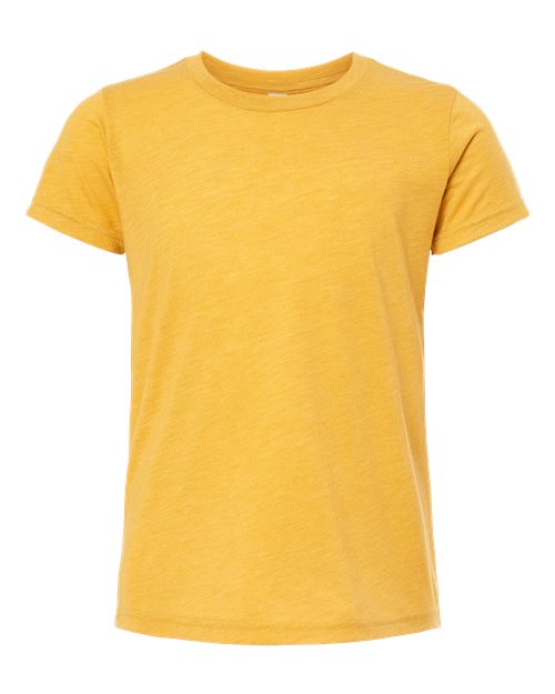 BELLA + CANVAS Youth Triblend Tee - Mustard Triblend