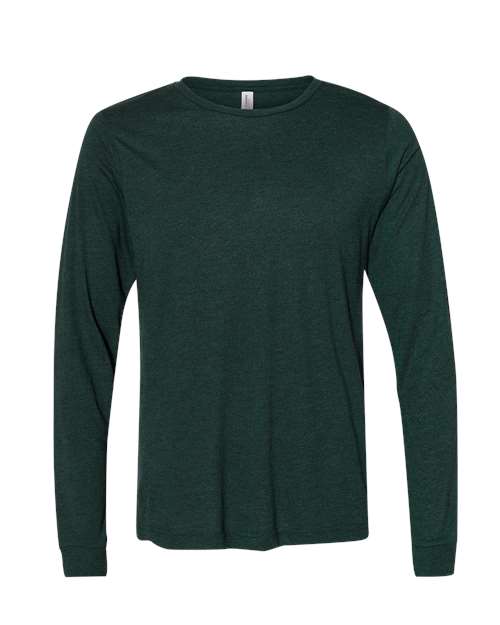 BELLA + CANVAS Unisex Triblend Long Sleeve Tee (Part 1 of 2) - Emerald Triblend