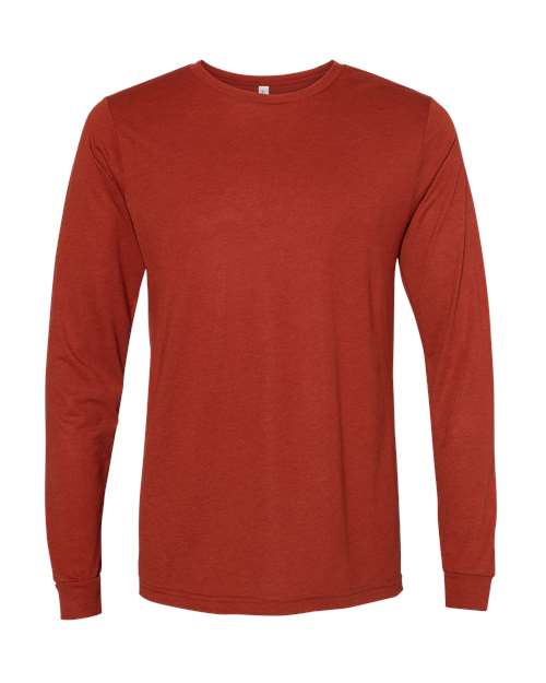 BELLA + CANVAS Unisex Triblend Long Sleeve Tee (Part 1 of 2) - Brick Triblend