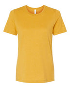 BELLA + CANVAS Women’s Relaxed Fit Heather CVC Tee (Part 1 of 2) - Heather Mustard
