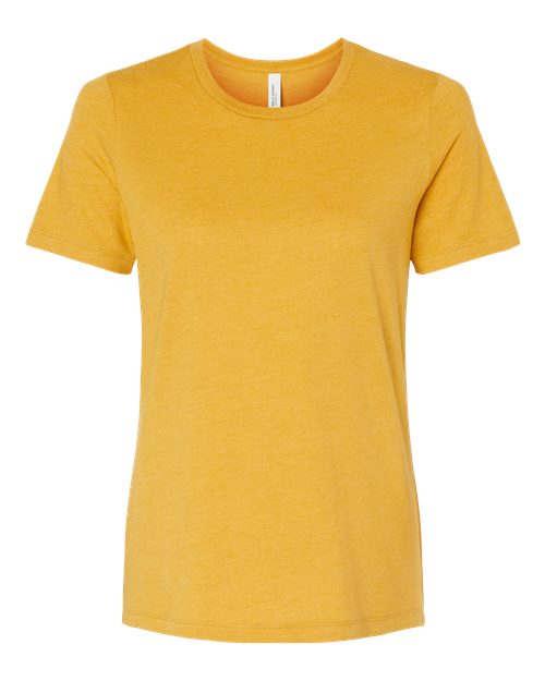 BELLA + CANVAS Women’s Relaxed Fit Heather CVC Tee (Part 1 of 2) - Heather Mustard