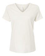 BELLA + CANVAS Women’s Relaxed Jersey V-Neck Tee - Vintage White