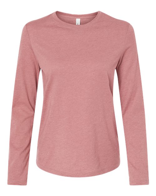 BELLA + CANVAS Women’s Jersey Long Sleeve Tee - Heather Mauve