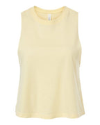 BELLA + CANVAS Women's Racerback Crop Tank - Heather French Vanilla