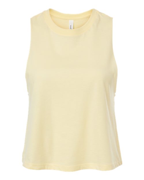 BELLA + CANVAS Women's Racerback Crop Tank - Heather French Vanilla