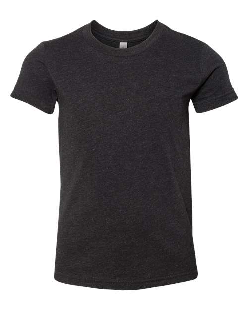 BELLA + CANVAS Youth CVC Jersey Tee (Part 1 of 2) - Black Heather