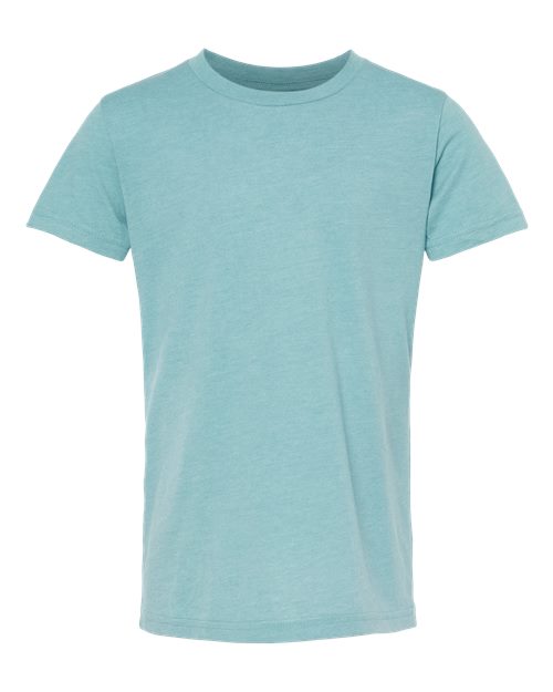 BELLA + CANVAS Youth CVC Jersey Tee (Part 1 of 2) - Heather Blue Lagoon