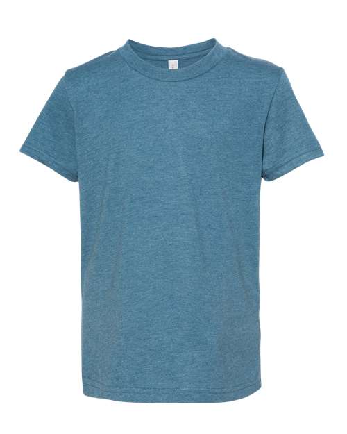 BELLA + CANVAS Youth CVC Jersey Tee (Part 1 of 2) - Heather Deep Teal