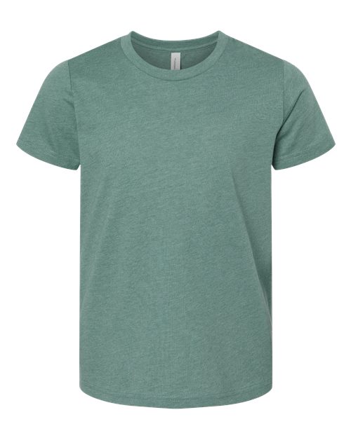 BELLA + CANVAS Youth CVC Jersey Tee (Part 1 of 2) - Heather Dusty Blue