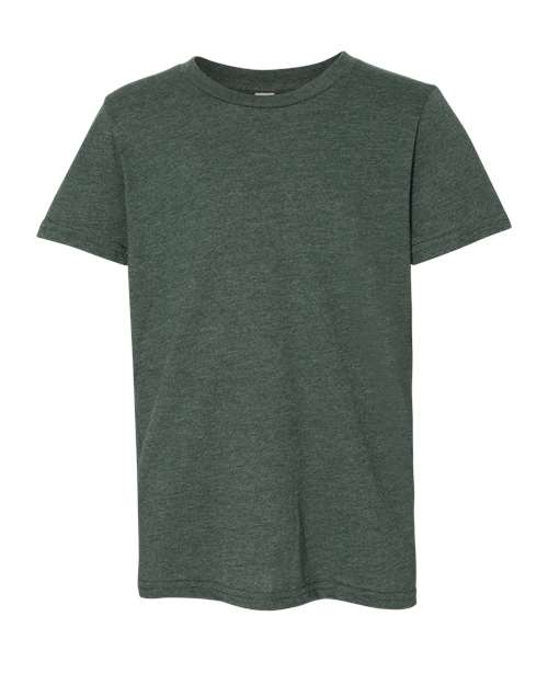 BELLA + CANVAS Youth CVC Jersey Tee (Part 1 of 2) - Heather Forest