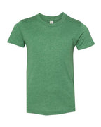 BELLA + CANVAS Youth CVC Jersey Tee (Part 1 of 2) - Heather Grass Green