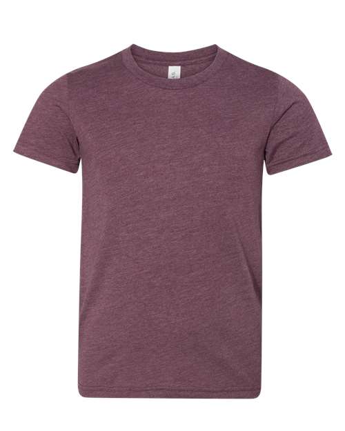 BELLA + CANVAS Youth CVC Jersey Tee (Part 1 of 2) - Heather Maroon