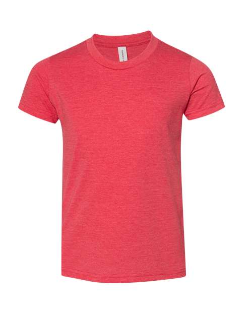 BELLA + CANVAS Youth CVC Jersey Tee (Part 1 of 2) - Heather Red