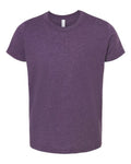 BELLA + CANVAS Youth CVC Jersey Tee (Part 2 of 2) - Heather Team Purple
