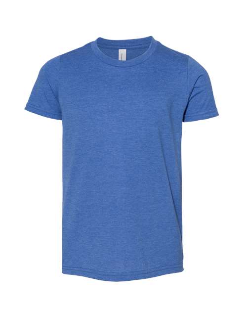 BELLA + CANVAS Youth CVC Jersey Tee (Part 2 of 2) - Heather True Royal