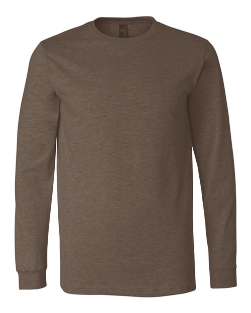 BELLA + CANVAS Heather CVC Long Sleeve Tee (Part 1 of 3) - Heather Brown