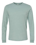 BELLA + CANVAS Heather CVC Long Sleeve Tee (Part 1 of 3) - Heather Dusty Blue