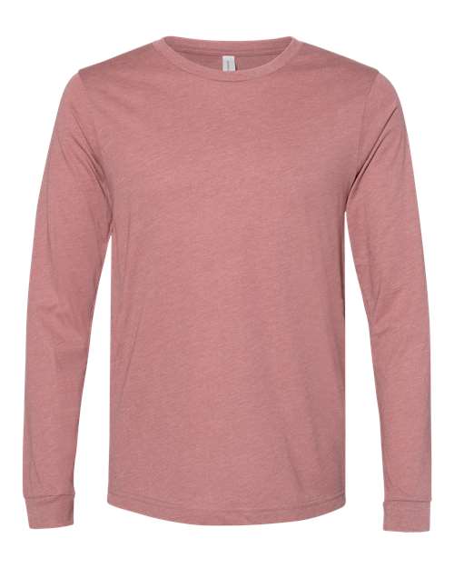 BELLA + CANVAS Heather CVC Long Sleeve Tee (Part 2 of 3) - Heather Mauve