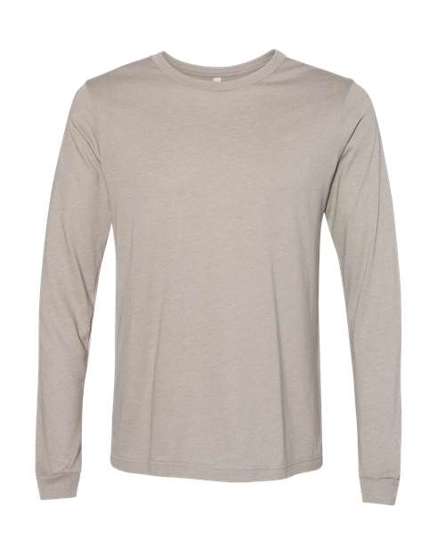 BELLA + CANVAS Heather CVC Long Sleeve Tee (Part 2 of 3) - Heather Stone