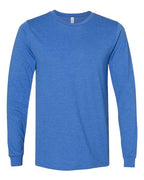 BELLA + CANVAS Heather CVC Long Sleeve Tee (Part 2 of 3) - Heather True Royal