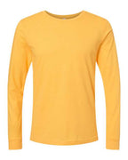 BELLA + CANVAS Heather CVC Long Sleeve Tee (Part 2 of 3) - Heather Yellow Gold