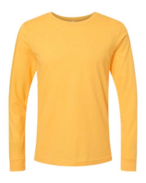 BELLA + CANVAS Heather CVC Long Sleeve Tee (Part 2 of 3) - Heather Yellow Gold
