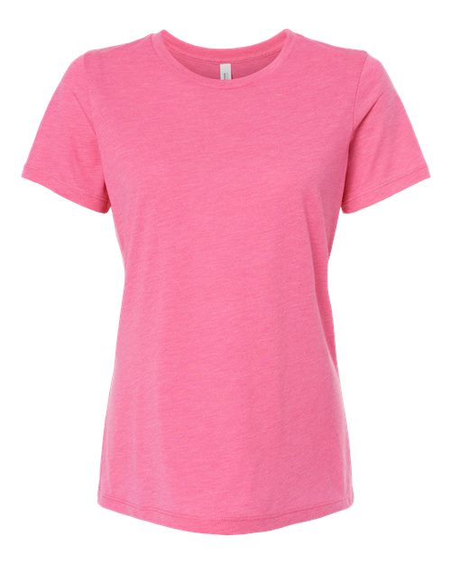 BELLA + CANVAS Women’s Relaxed Fit Triblend Tee - Charity Pink Triblend