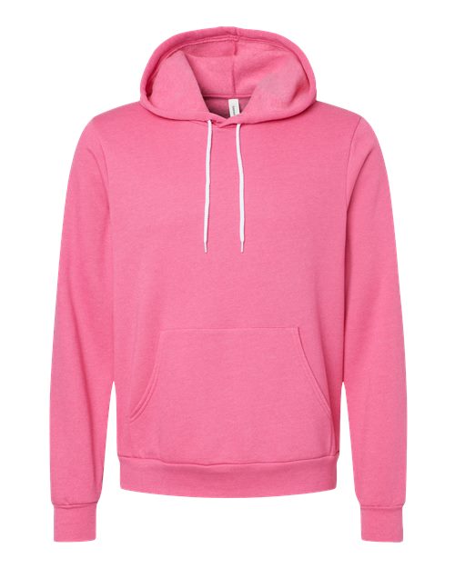 BELLA + CANVAS Unisex Sponge Fleece Hoodie Sweatshirt (Part 2 of 4) - Heather Charity Pink