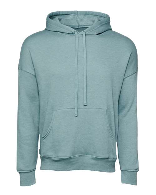 BELLA + CANVAS Unisex Sponge Fleece Drop Shoulder Hoodie Sweatshirt - Heather Blue Lagoon