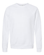 BELLA + CANVAS Unisex Sponge Fleece Raglan Crewneck Sweatshirt (Part 3 of 3) - White