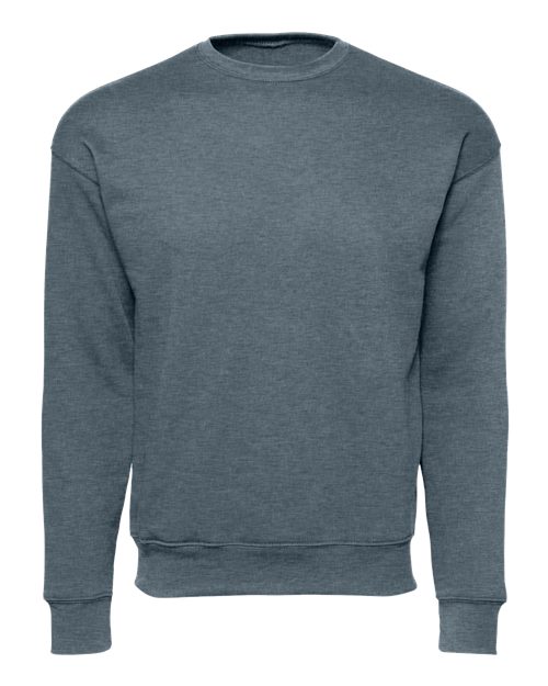 BELLA + CANVAS Unisex Sponge Fleece Drop Shoulder Crewneck Sweatshirt (Part 1 of 2) - Heather Slate