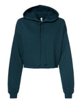 BELLA + CANVAS Women's Crop Hoodie Sweatshirt - Atlantic