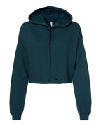 BELLA + CANVAS Women's Crop Hoodie Sweatshirt - Atlantic