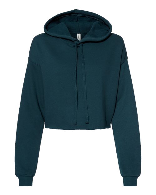 BELLA + CANVAS Women's Crop Hoodie Sweatshirt - Atlantic