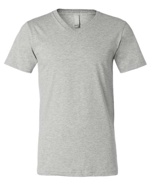 BELLA + CANVAS Unisex Heather CVC V-Neck Tee - Athletic Heather