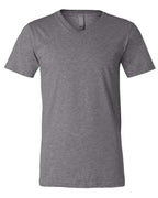 BELLA + CANVAS Unisex Heather CVC V-Neck Tee - Deep Heather