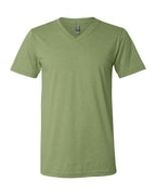 BELLA + CANVAS Unisex Heather CVC V-Neck Tee - Heather Green