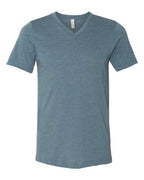 BELLA + CANVAS Unisex Heather CVC V-Neck Tee - Heather Slate