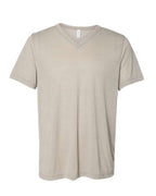 BELLA + CANVAS Unisex Textured Jersey V-Neck Tee - Stone Marble
