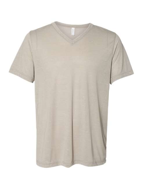 BELLA + CANVAS Unisex Textured Jersey V-Neck Tee - Stone Marble
