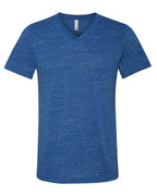 BELLA + CANVAS Unisex Textured Jersey V-Neck Tee - True Royal Marble
