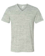 BELLA + CANVAS Unisex Textured Jersey V-Neck Tee - White Marble