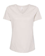 BELLA + CANVAS Women's Relaxed Heather CVC V-Neck Tee - Heather Dust