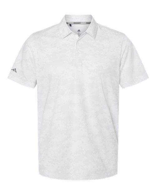 Adidas Men's All Over Camo Print Polo - White
