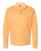 Adidas Men's 3-Stripes Quarter-Zip Sweater Pullover - Acid Orange Melange