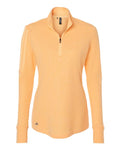 Adidas Women's 3-Stripes Quarter-Zip Sweater Pullover - Acid Orange Melange