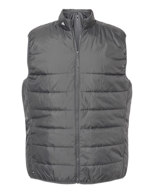 Adidas Men's Puffer Full-Zip Vest - Grey Five