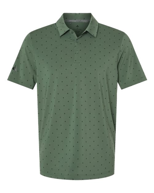 Adidas Men's Ultimate365 Pine Tree Polo - Green Oxide/ Black
