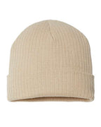 Atlantis Headwear Sustainable Rib Cuffed Beanie - Light Beige