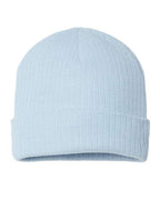 Atlantis Headwear Sustainable Rib Cuffed Beanie - Light Blue